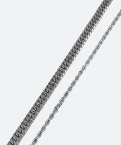 Mnml A1 Double Chain - Silver Accessories