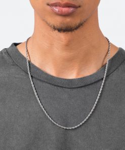 Mnml Accessories A3 Long Rope Chain - Silver