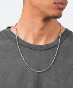 Mnml Accessories A3 Long Rope Chain - Silver