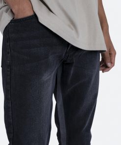 Mnml B167 Paisley Flare Denim - Black