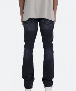 Mnml B167 Paisley Flare Denim - Black