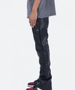 Mnml Denim B169 Leather Flare Pants - Black
