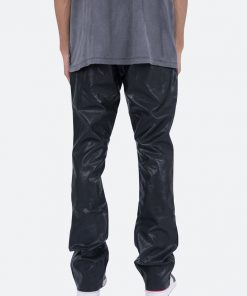 Mnml Denim B169 Leather Flare Pants - Black