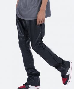 Mnml Denim B169 Leather Flare Pants - Black