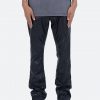 Mnml Denim B169 Leather Flare Pants - Black