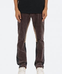 Mnml B356 Corduroy Flare Pants - Brown Denim