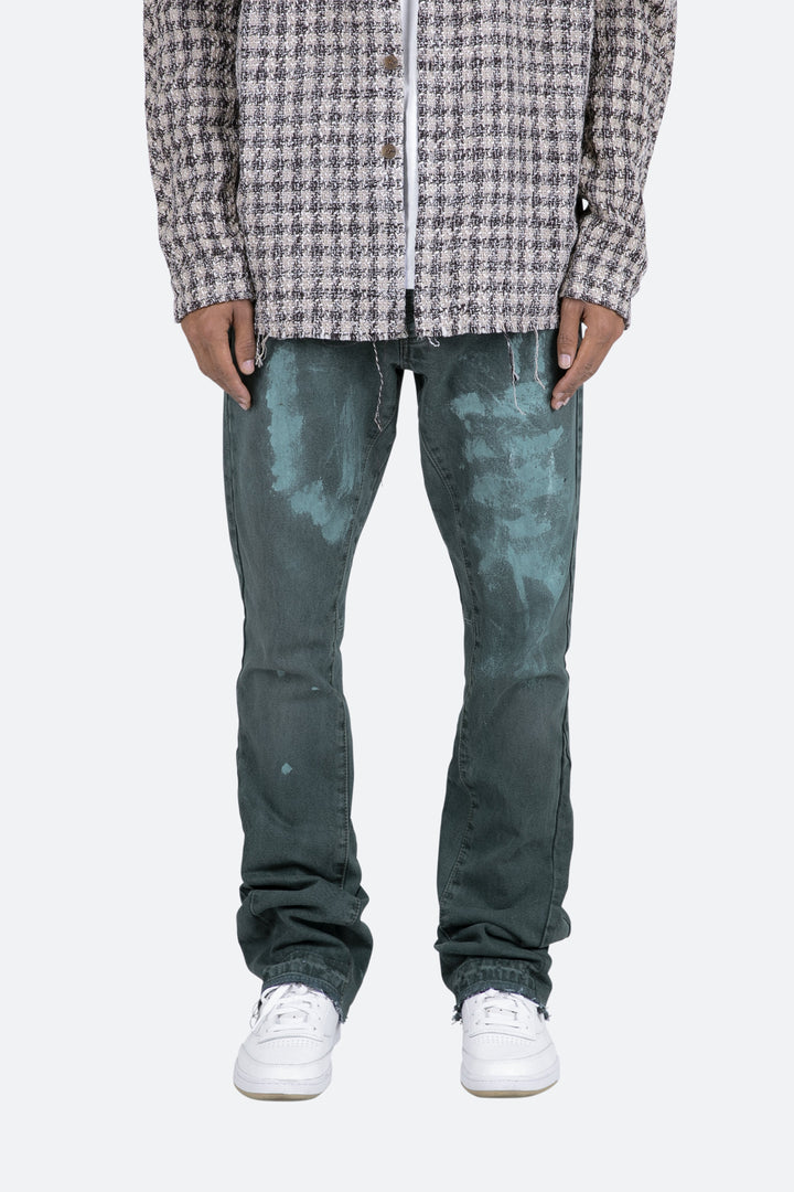 Mnml B415 Flare Denim - Olive 2 Mnml B415 Flare Denim - Olive