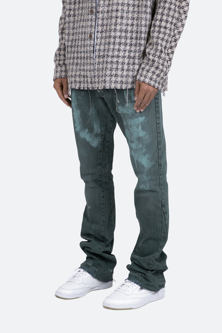 Mnml B415 Flare Denim - Olive 3 Mnml B415 Flare Denim - Olive