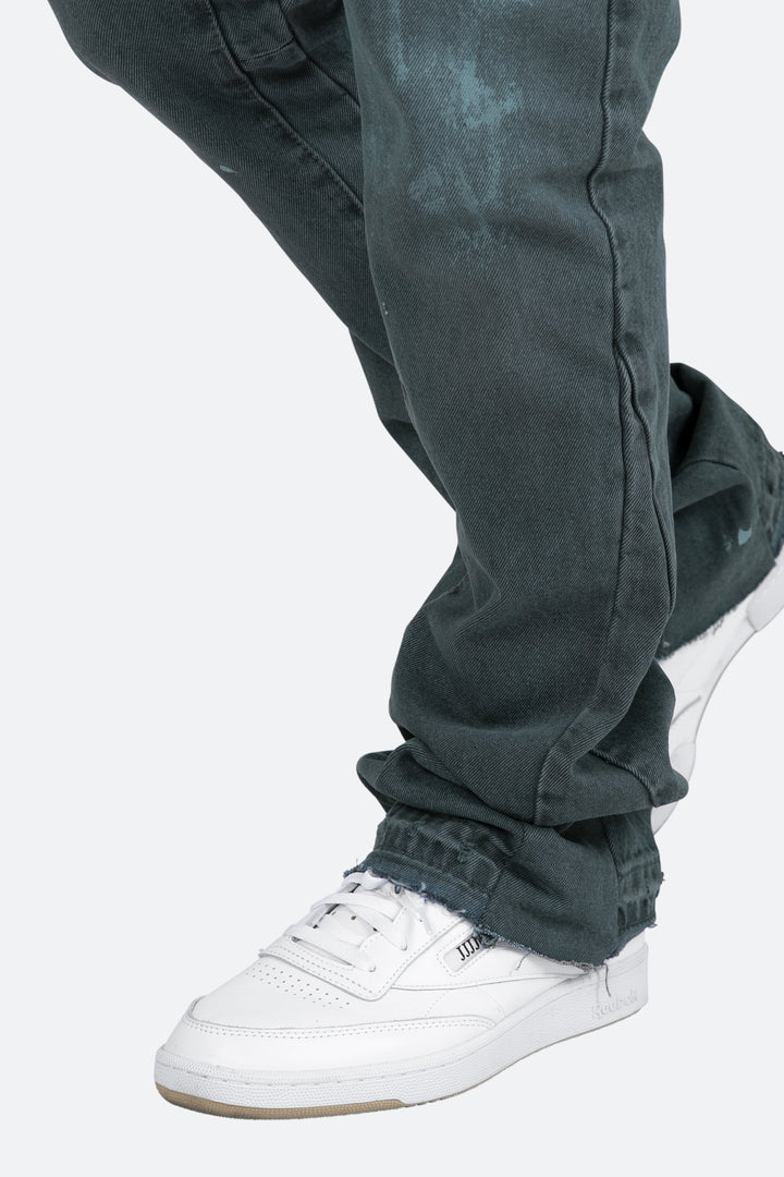 Mnml B415 Flare Denim - Olive 8 Mnml B415 Flare Denim - Olive