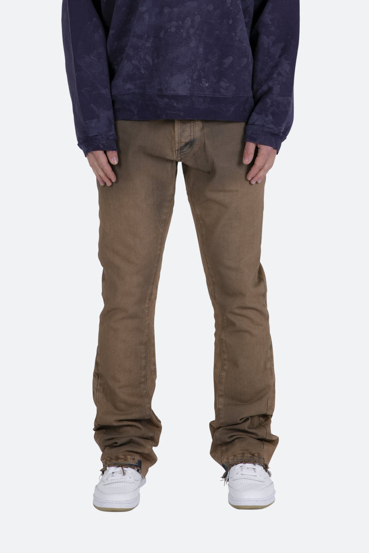 Mnml B416 Flare Denim - Tan 3 Mnml B416 Flare Denim - Tan