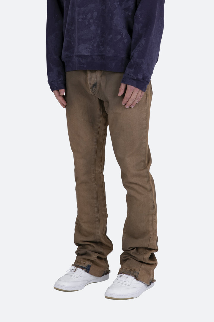 Mnml B416 Flare Denim - Tan 4 Mnml B416 Flare Denim - Tan