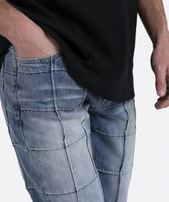 Mnml B420 Paneled Flare Denim - Blue