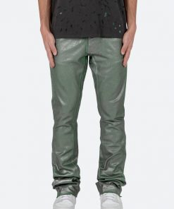 Mnml B427 Metallic Flare Denim - Green