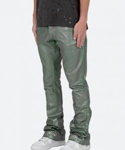 Mnml B427 Metallic Flare Denim - Green 10 Mnml B427 Metallic Flare Denim - Green
