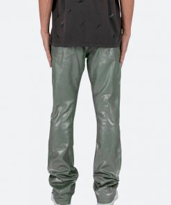 Mnml B427 Metallic Flare Denim - Green 12 Mnml B427 Metallic Flare Denim - Green