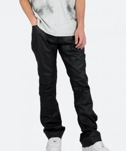 Mnml B447 Waxed Flare Denim - Black 14 Mnml B447 Waxed Flare Denim - Black