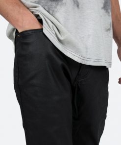 Mnml B447 Waxed Flare Denim - Black 15 Mnml B447 Waxed Flare Denim - Black