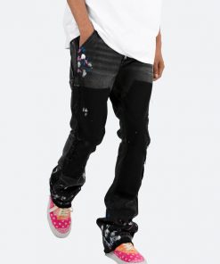 Mnml B448 Work Flare Denim - Black