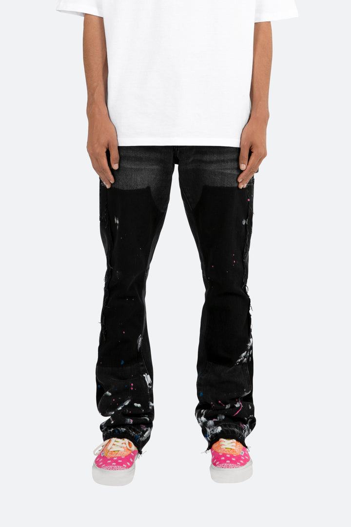 Mnml B448 Work Flare Denim - Black 3 Mnml B448 Work Flare Denim - Black