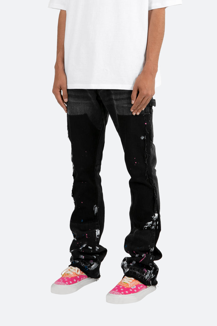 Mnml B448 Work Flare Denim - Black 4 Mnml B448 Work Flare Denim - Black