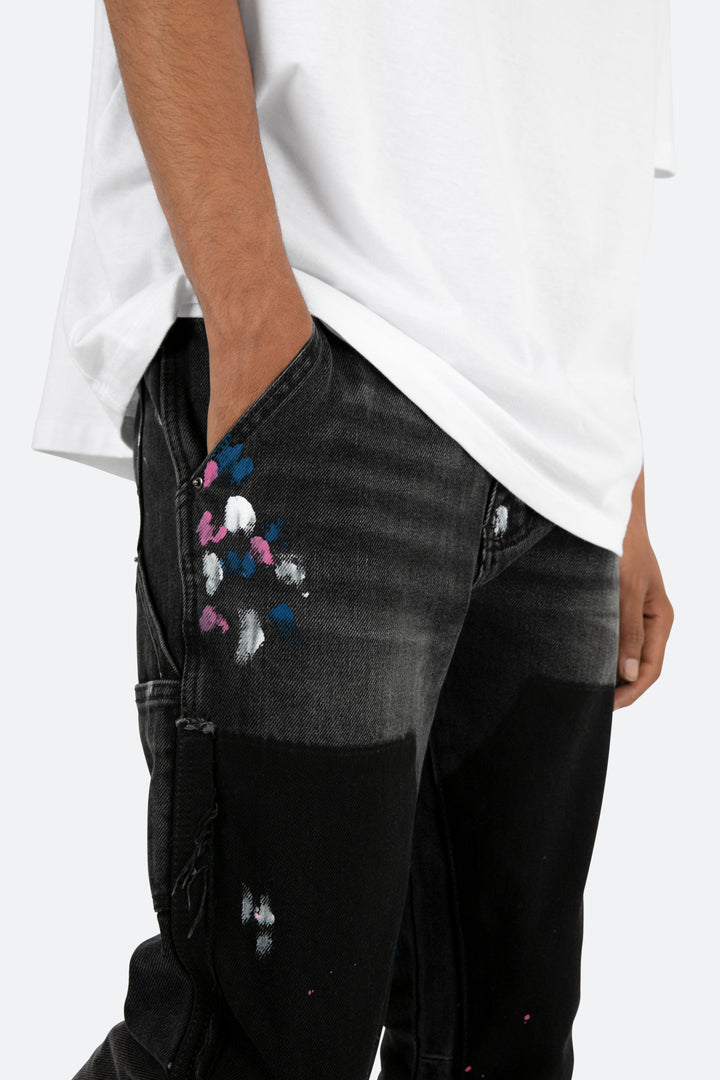 Mnml B448 Work Flare Denim - Black 7 Mnml B448 Work Flare Denim - Black