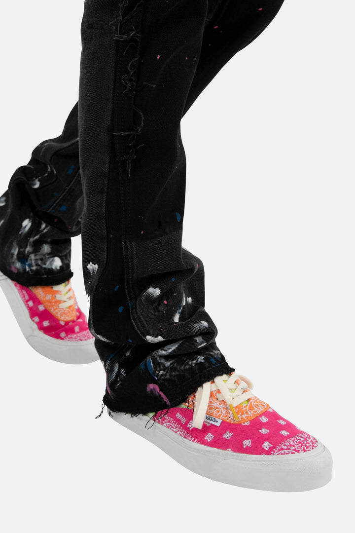 Mnml B448 Work Flare Denim - Black 9 Mnml B448 Work Flare Denim - Black