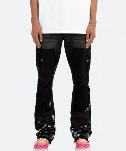 Mnml B448 Work Flare Denim - Black