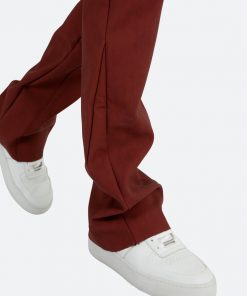 Mnml B460 Leather Flare Pants - Burgundy