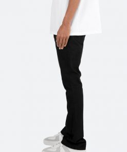 Mnml Denim B472 Twill Flare Pants - Black 12 Mnml Denim B472 Twill Flare Pants - Black