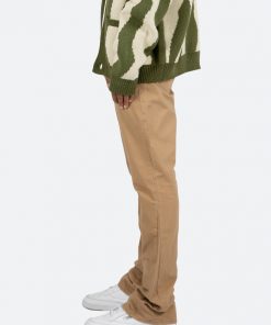 Mnml B472 Twill Flare Pants - Khaki Denim