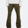 Mnml Denim B472 Twill Flare Pants - Olive