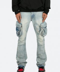 Mnml B480 Cargo Flare Denim - Vintage Blue