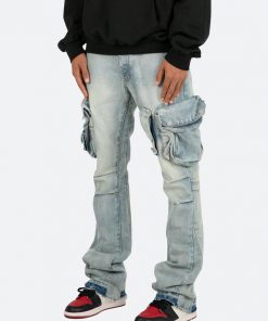 Mnml B480 Cargo Flare Denim - Vintage Blue
