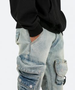 Mnml B480 Cargo Flare Denim - Vintage Blue