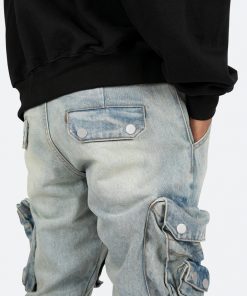 Mnml B480 Cargo Flare Denim - Vintage Blue