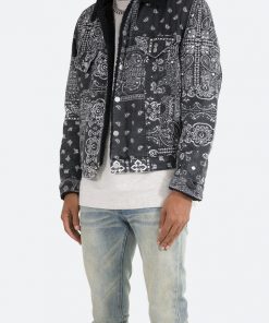 Mnml Outerwear Bandana Sherpa Trucker - Black