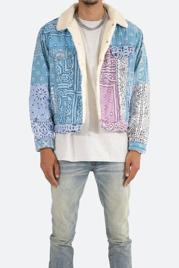 Mnml Bandana Sherpa Trucker - Multi Outerwear 2 Mnml Bandana Sherpa Trucker - Multi Outerwear