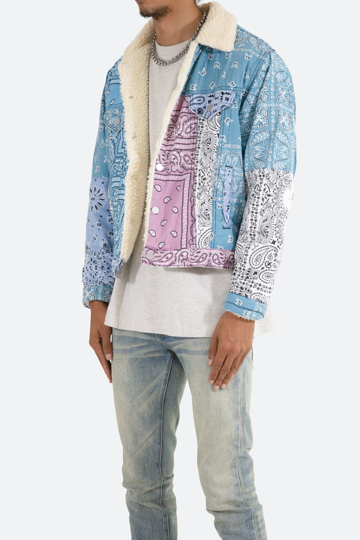 Mnml Bandana Sherpa Trucker - Multi Outerwear 3 Mnml Bandana Sherpa Trucker - Multi Outerwear
