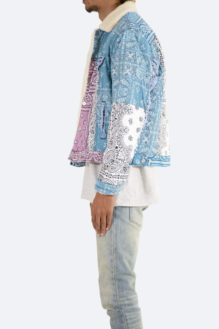 Mnml Bandana Sherpa Trucker - Multi Outerwear 4 Mnml Bandana Sherpa Trucker - Multi Outerwear