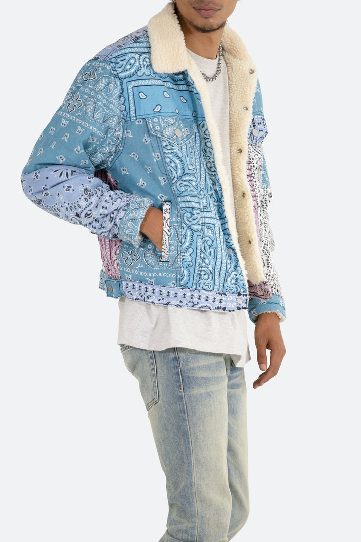 Mnml Bandana Sherpa Trucker - Multi Outerwear 6 Mnml Bandana Sherpa Trucker - Multi Outerwear