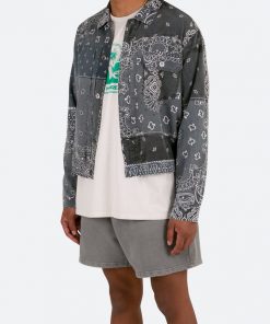 Mnml Tops Bandana Trucker Shirt - Black