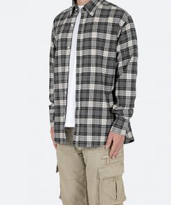 Mnml Basic Flannel Shirt - Brown/Grey 10 Mnml Basic Flannel Shirt - Brown/Grey