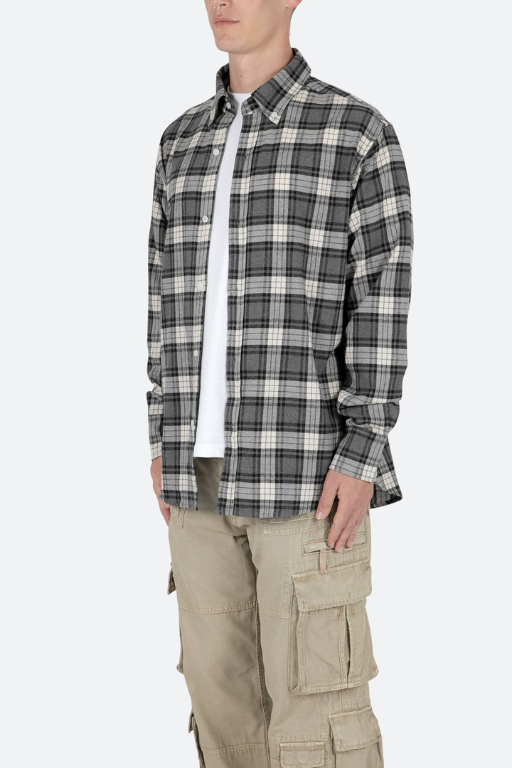 Mnml Basic Flannel Shirt - Brown/Grey 3 Mnml Basic Flannel Shirt - Brown/Grey