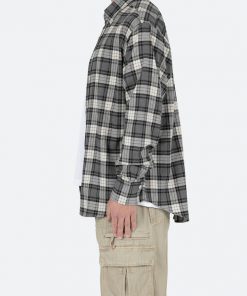 Mnml Basic Flannel Shirt - Brown/Grey 11 Mnml Basic Flannel Shirt - Brown/Grey