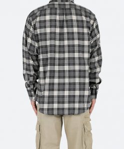 Mnml Basic Flannel Shirt - Brown/Grey 12 Mnml Basic Flannel Shirt - Brown/Grey