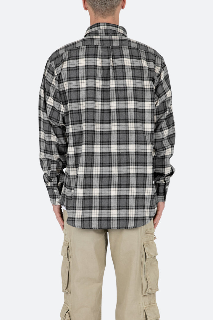 Mnml Basic Flannel Shirt - Brown/Grey 5 Mnml Basic Flannel Shirt - Brown/Grey
