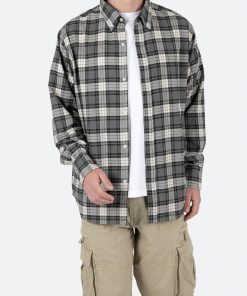 Mnml Basic Flannel Shirt - Brown/Grey 13 Mnml Basic Flannel Shirt - Brown/Grey