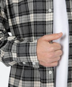 Mnml Basic Flannel Shirt - Brown/Grey 14 Mnml Basic Flannel Shirt - Brown/Grey