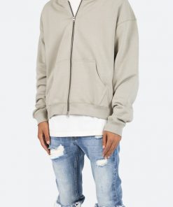 Mnml Basic Zip Up Hoodie - Olive
