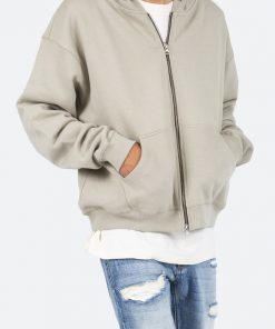 Mnml Basic Zip Up Hoodie - Olive